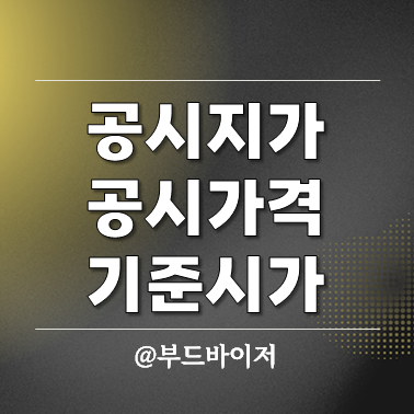  공시지가 공시가격 기준시가 시가표준액 차이
