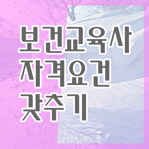  보건교육사 시험 합격 후 진로
