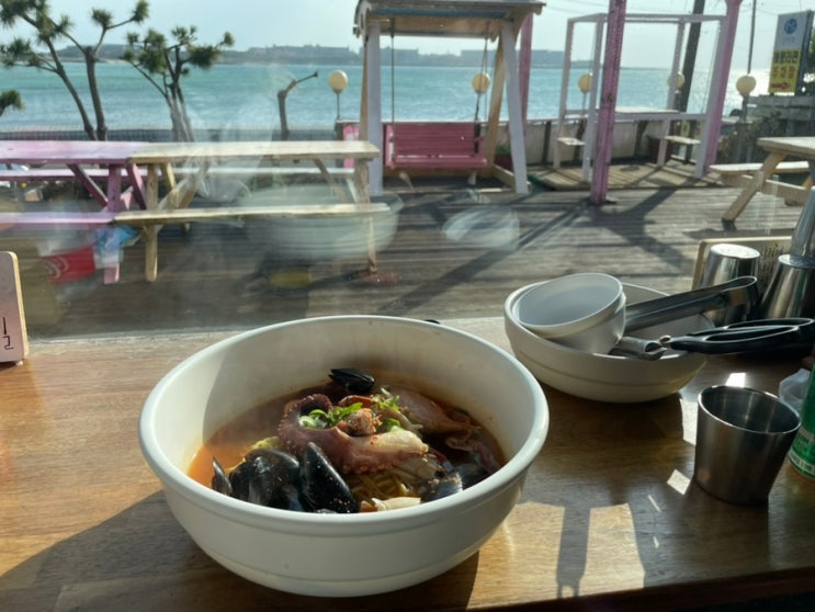  제주 성산 해물라면 맛집 : 물마농 그대와 함께라면