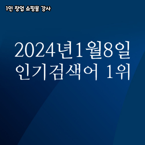  2024년 1월 8일 네이버쇼핑 분야별 인기 검색어 1위 날씨