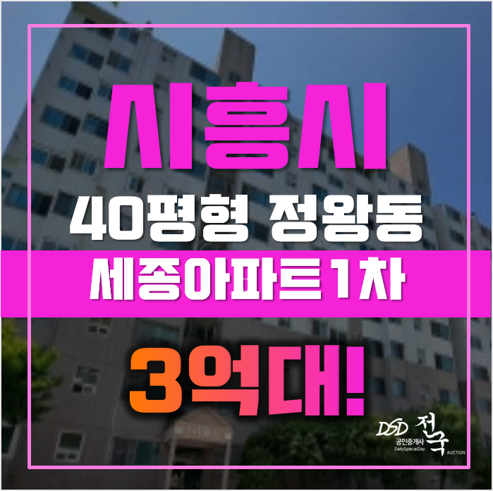 정왕동아파트경매 시흥시 정왕동 세종아파트 40평형 3억대 정왕동아파트경매 시흥시 정왕동 세종아파트 40평형 3억대
