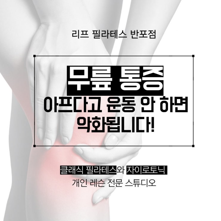  [반포 필라테스] 무릎 아프다고 운동 안 하면 어떻게 될까? 리프 필라테스 반포