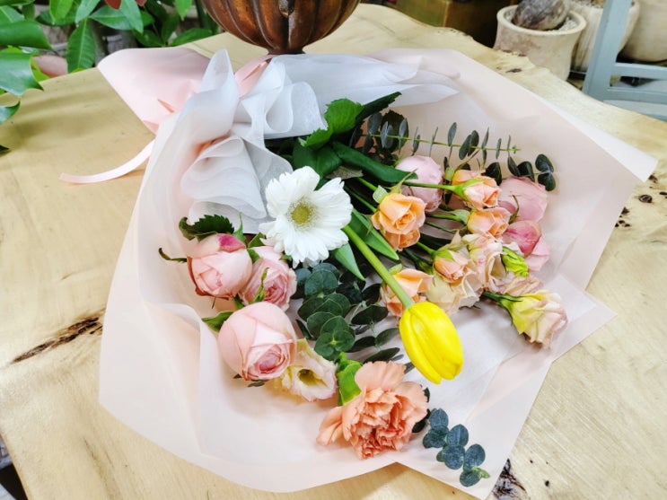  꽃다발 생화 많이 주는 아산역 꽃집 고운꽃