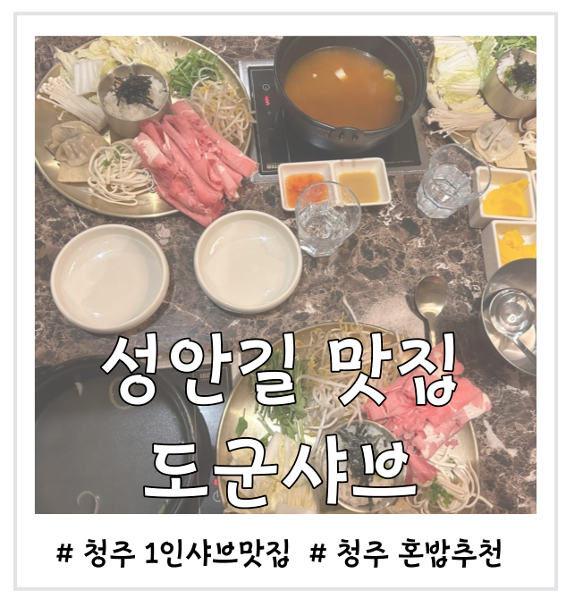  [청주 성안길 맛집]1인샤브가 가능한 도군샤브