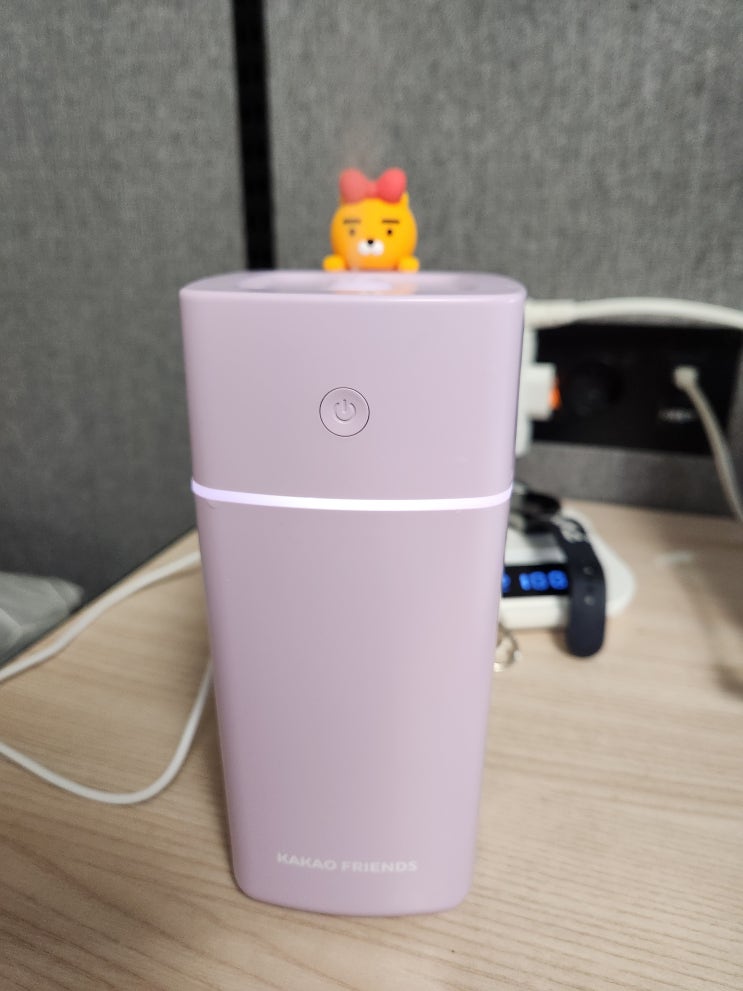  카카오 선물하기 카카오프렌즈 베이직 데일리 LED 무드등 가습기 리본 라이언 개봉기, 솔직 사용 후기