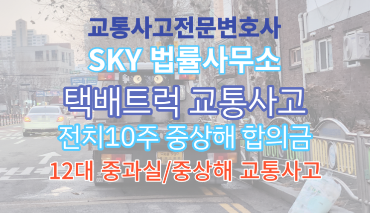  [보험사건 교통사고전문변호사]보행자 경막하 출혈_간병비(개호비)_합의금 산정은 어떻게? 운전자보험 무료법률상담_보험전문로펌_택배트럭 12대중과실