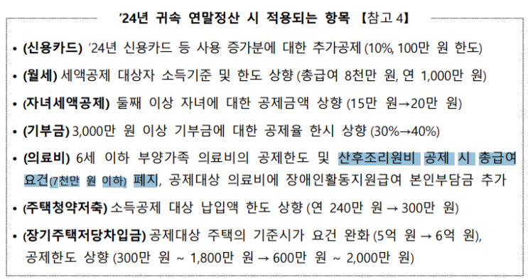  2024년 산후조리원 비용 세액공제? 소득공제? 계산 정리 (연말정산 대비)