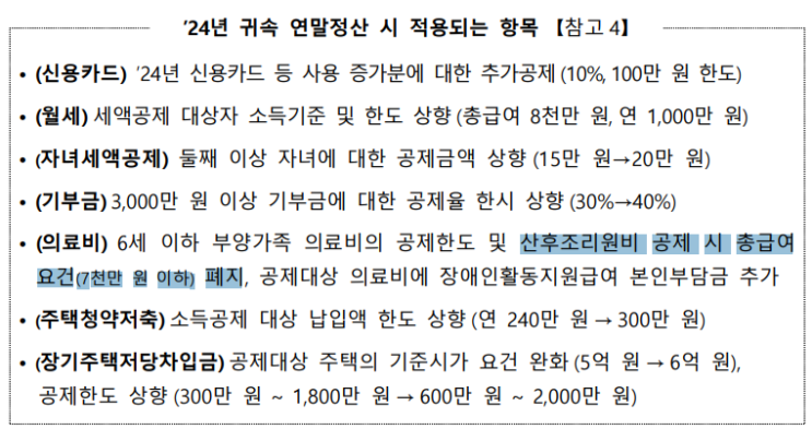 2024년 산후조리원 비용 세액공제? 소득공제? 계산 정리 (연말정산 대비)