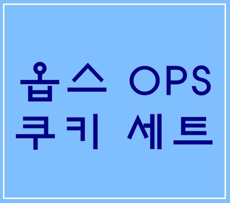 옵스 OPS 쿠키 세트 선물 받았는데 기분 좋네요!
