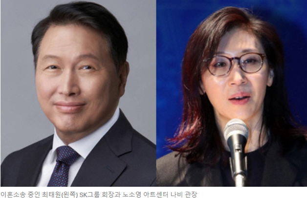 <b>노소영</b>, '혼외동거' 이혼소송 분할 요구액 상향 '현금 2조원'