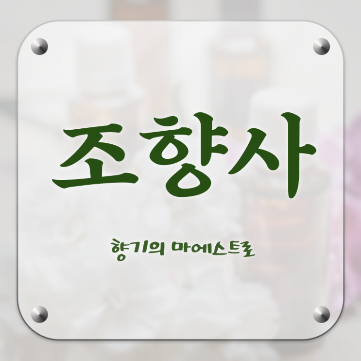  조향사 자격증 취업 준비방법 이것만 보세요 ~