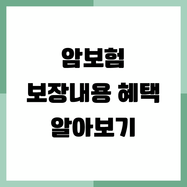  암보험 비교사이트, 어떤 것을 선택하면 좋을까요