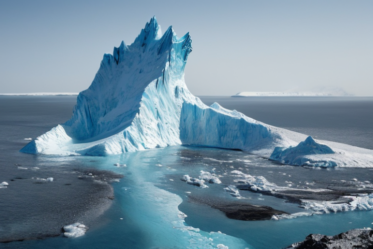 [Ai Greem] 환경 오염 189: 상업적으로 사용 가능한 지구 온난화, 해수면 상승, 녹는 빙하 AI 무료 이미지 및 일러스트
