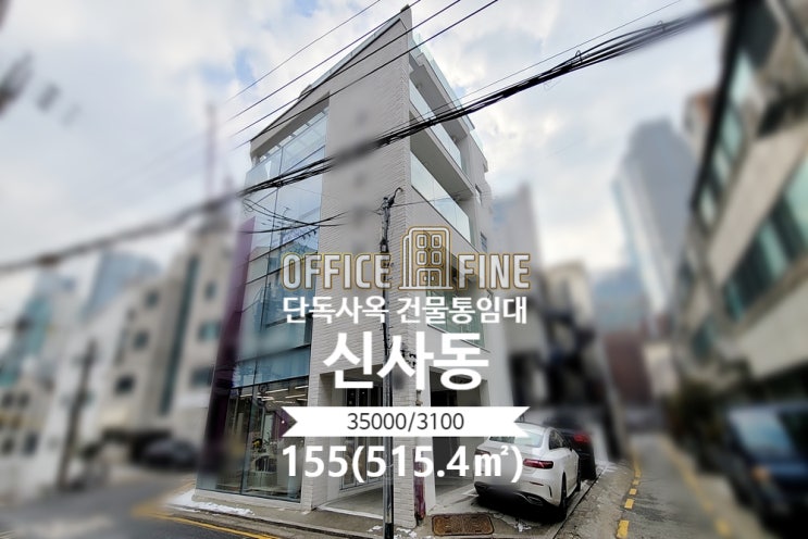  강남 사옥 - 신사역 8분 신사동 155(515.4) 코너건물 단독 사옥 건물 통임대 [강남구 사옥 - 신사동 사옥]