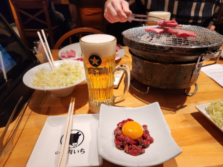  후쿠오카 니쿠이치 하카타점 예약 없이 먹기 성공 (야끼니꾸 맛집, 추천메뉴)