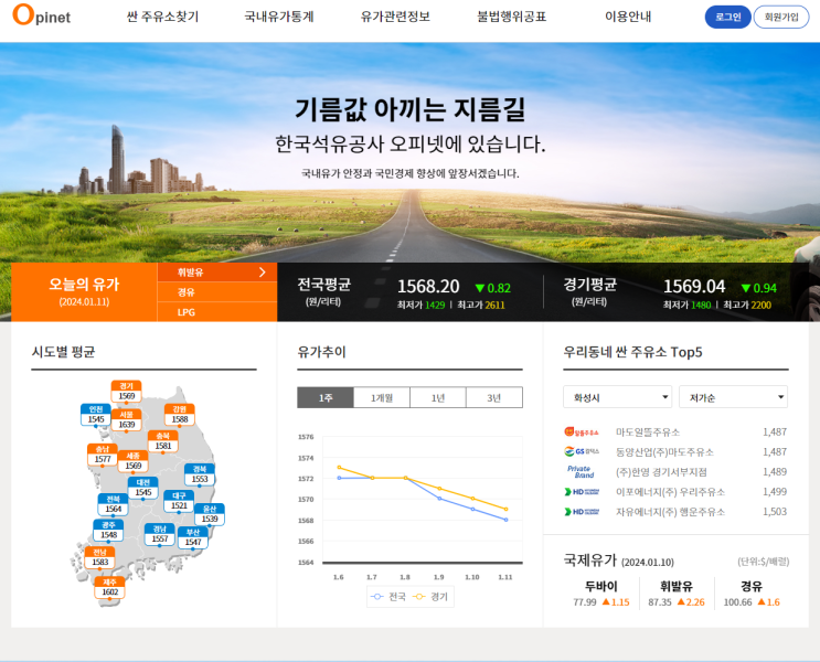  요소수 싼 주유소 찾기, 가격 비교방법