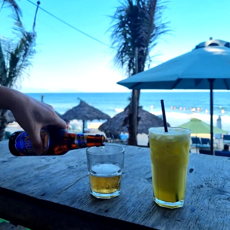  호이안 여행 안방비치 맥주 마시기 좋은 비건 레스토랑 THE FISHERMAN