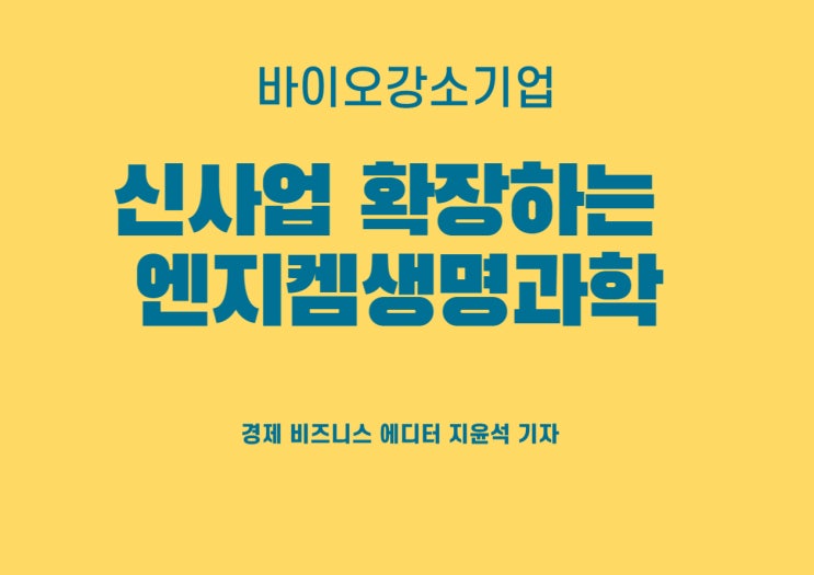  신사업 도전하는 엔지켐생명과학