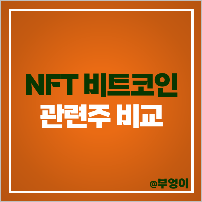 비트코인 관련주 NFT 대장주 위메이드 주가 컴투스 핑거 주식