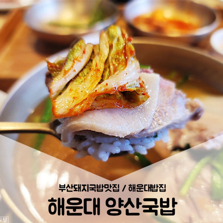  해운대밥집 / 부산돼지국밥맛집 우리가 아는 국밥이 아닌데? 해운대 양산국밥