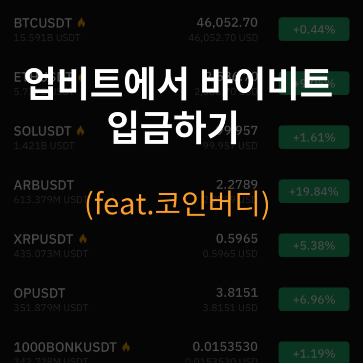  업비트에서 바이비트로 입금하는 법 완벽정리