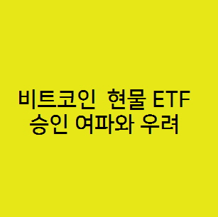 비트코인 현물 ETF 승인 여파와 우려