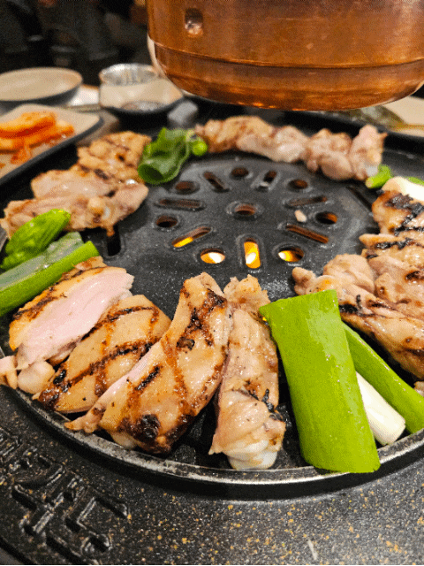  구미 옥계 맛집 팔각도 숯불닭갈비 닭 특수부위 전문점