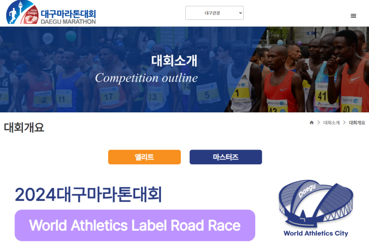 2024<b>대구마라톤</b>대회 <b>엘리트</b>코스,마스터즈코스 특징 및... 