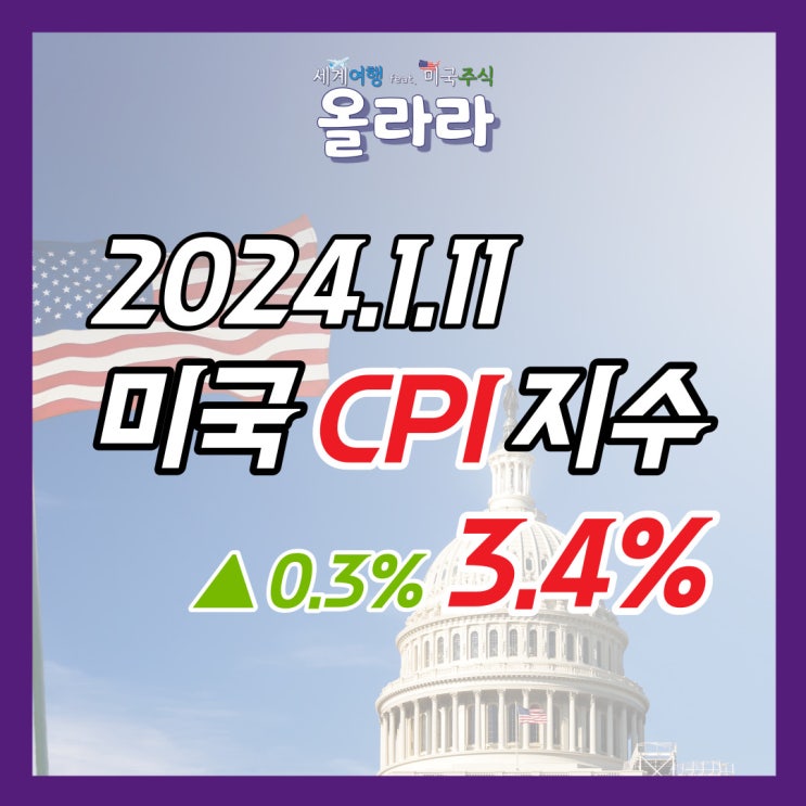  11일 미국 소비자물가지수(CPI) 상승 발표 미국 증시 방향