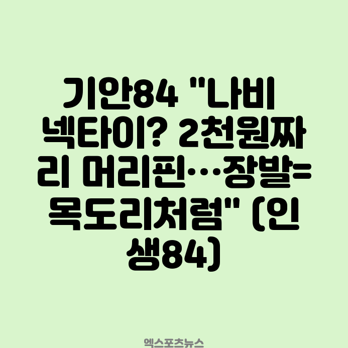 넥타이? 2천원짜리 <b>머리핀</b>…장발=목도리처럼" (인생<b>84</b>)