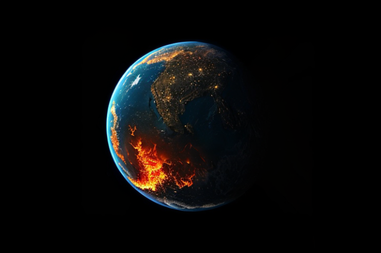 [Ai Greem] 환경 오염 198: 지구 온난화, 지표 기온 상승 문제 관련 AI 무료 이미지 및 썸네일