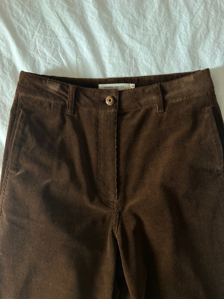 nothingwritten corduroy straight pants brown (낫띵리튼 코듀로이팬츠)