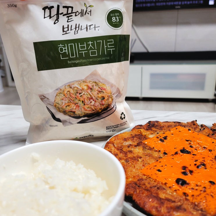  맛있는 쌀 땅끝황토친환경 현미부침가루까지 완벽 한상!