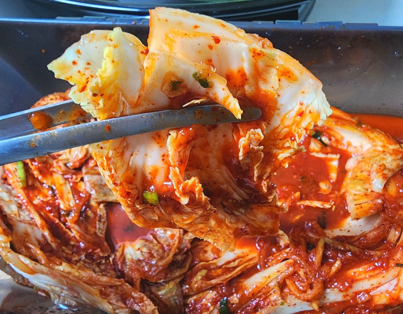 태백골김치 샬롬김치 태백산 의 김장김치 매콤하고 아삭한 맛