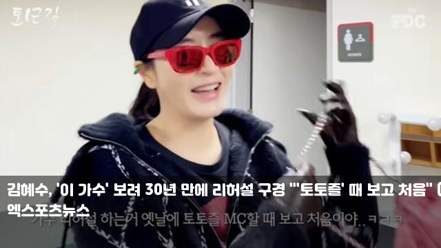 김혜수, '이 가수' 보려 30년 만에 리허설 구경 "'토토즐' 때... 