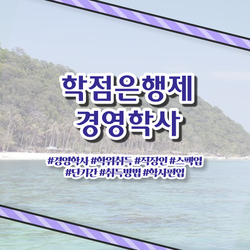  학은제 자격증 경영학 취업 정리해봤어요 ~
