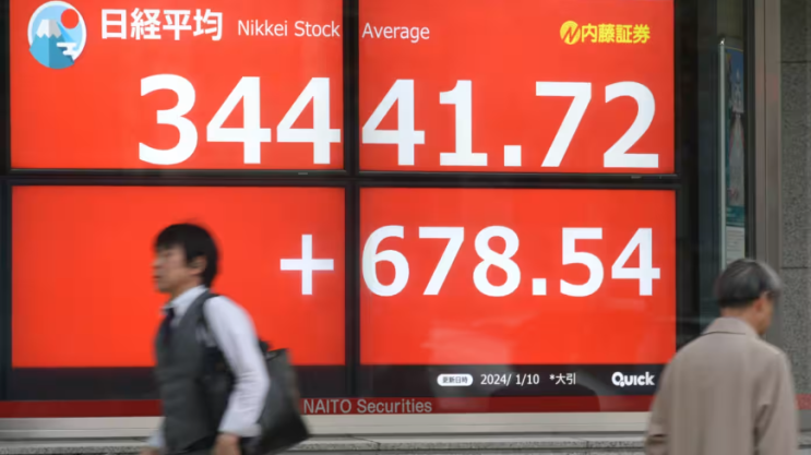  일본 증시, 과거 버블 시대 최고점에 근접