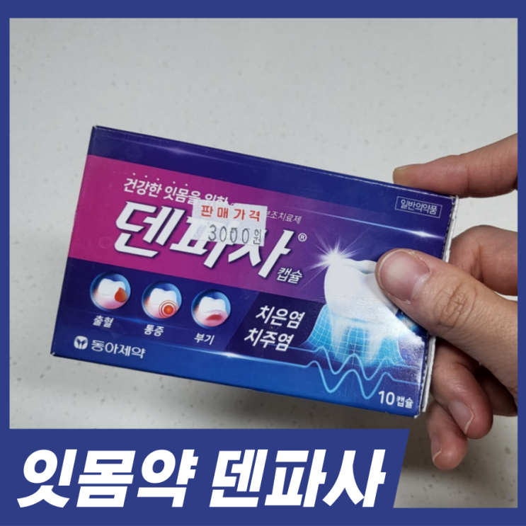  잇몸 부었을때 약! 잇몸약 덴파사 성분 효능 효과 가격
