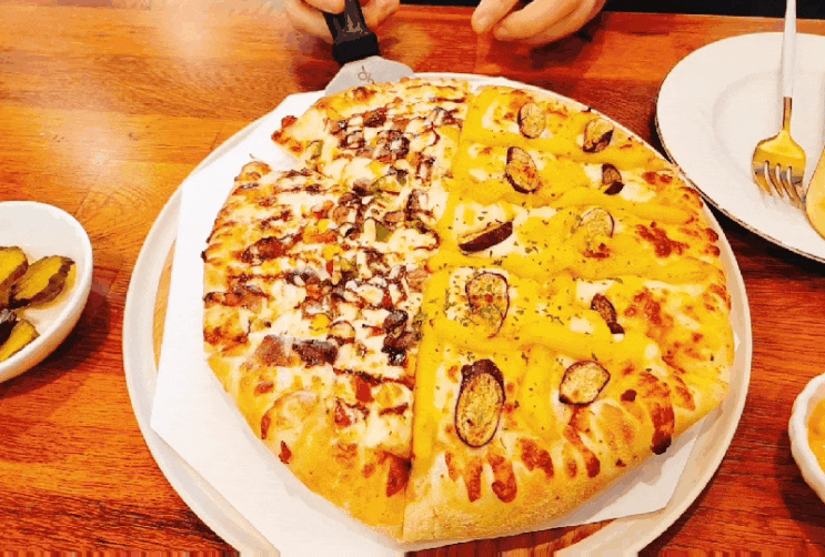 동문동 피자 맛집 빵위에 치즈 포장시 3천원 할인!