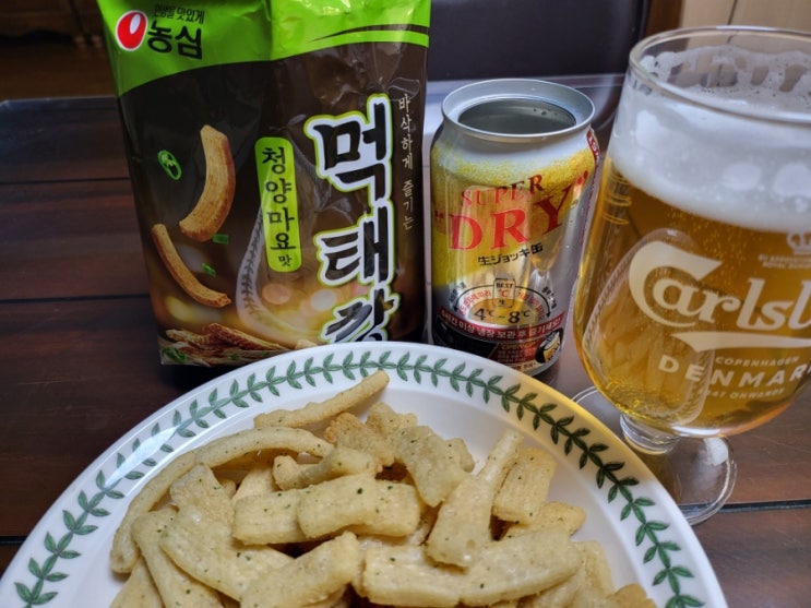  맥주 한 잔, 과자 한 봉지 : 먹태깡과 아사히 슈퍼 드라이의 이야기(내돈내산)