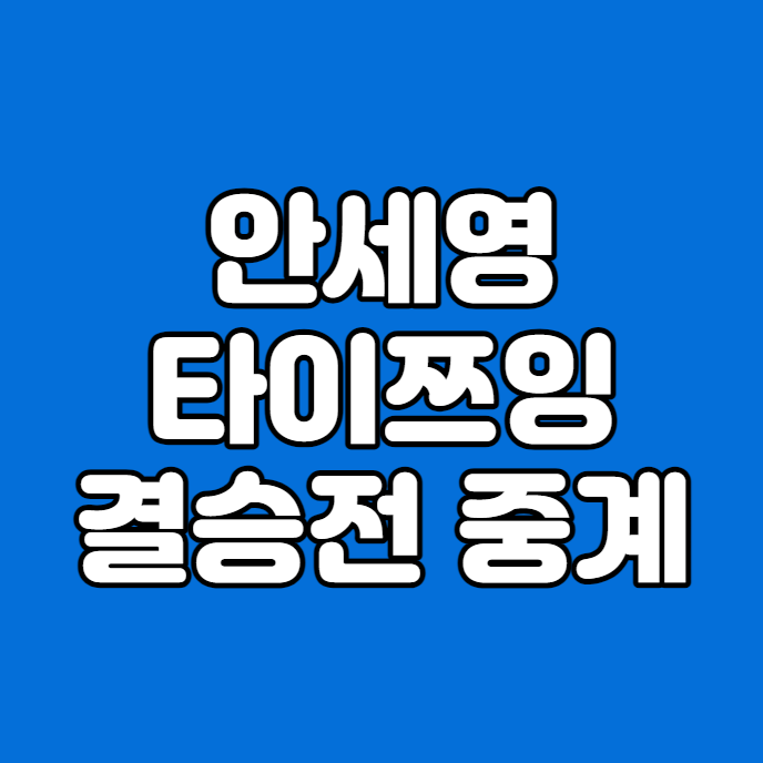 <b>안세영</b> 배드민턴 중계 방송 BWF <b>말레이시아</b> 오픈 결승전... 