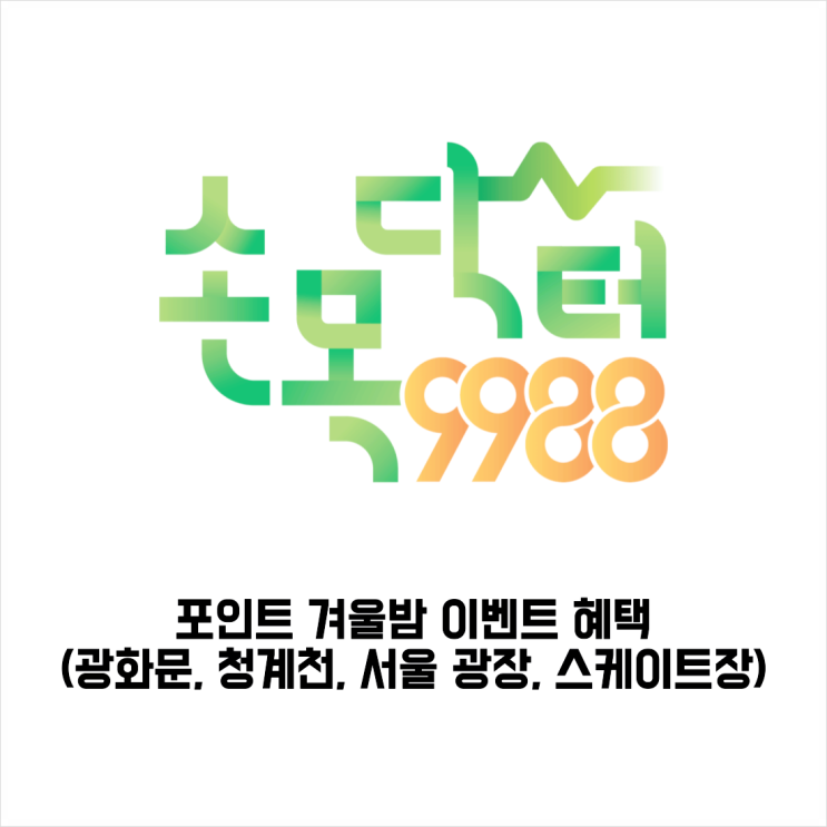  손목 닥터 9988 포인트 겨울밤 이벤트 혜택 알아보기(광화문, 청계천, 서울 광장, 스케이트장)