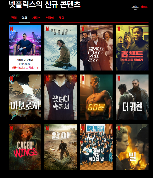  24년 1월 극장 개봉 영화