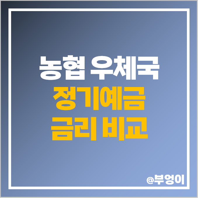 농협 우체국 정기예금 금리 비교 예금 이자 높은 은행 금리 비교 추천 농협 우체국 정기예금 금리 비교 예금 이자 높은 은행 금리 비교 추천