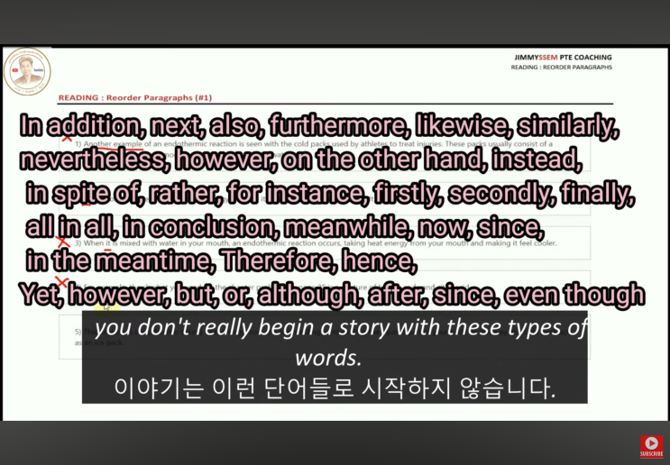  PTE(4) Reading 문제유형 정보&꿀팁&연습방법 by지미쌤피티이 유튜브