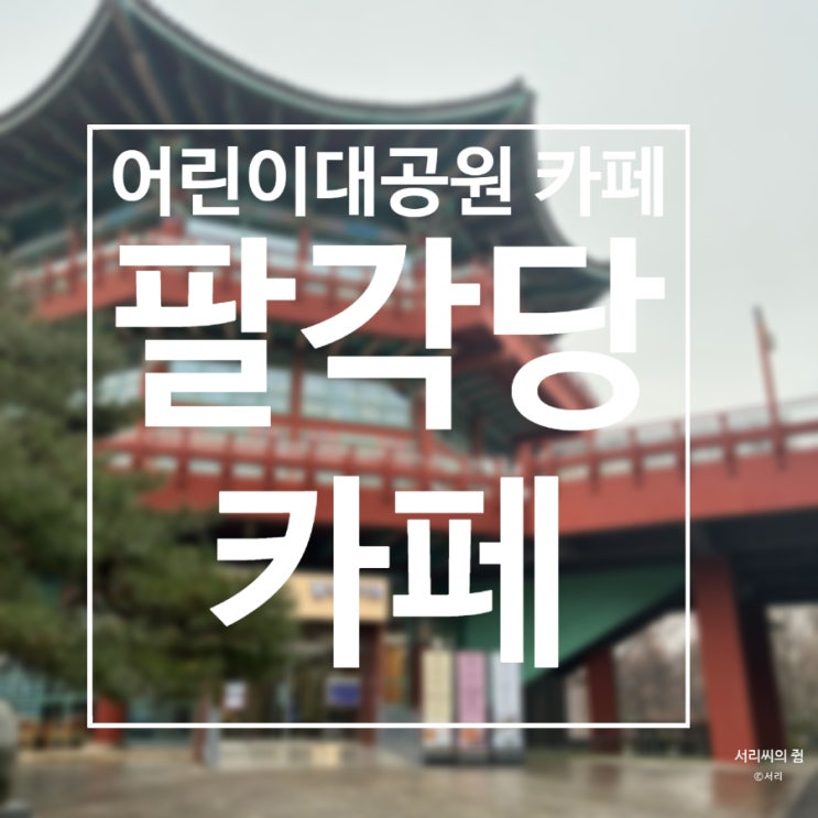  [카페] 비오는 날 더 운치있는 어린이대공원 실내놀이터카페 팔각당카페