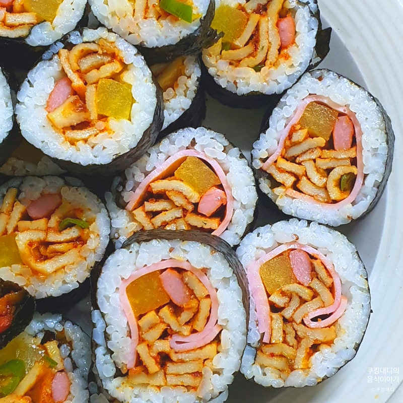 매운어묵김밥 만들기 매콤 어묵 김밥 레시피 백선생 불어묵 오뎅 김밥 양념 만드는 법