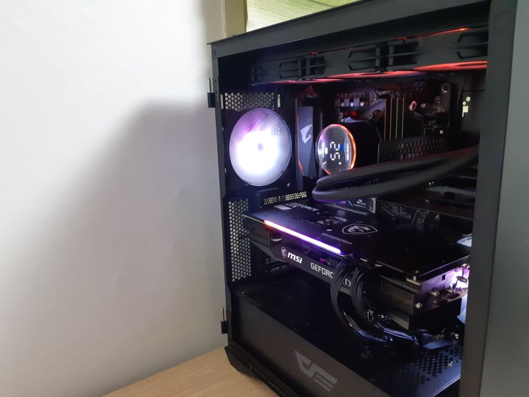  인천 컴퓨터수리 수냉쿨러 소음 온도 높 3RSYS RANNI XY 360 ARGB 교체 작업 출장