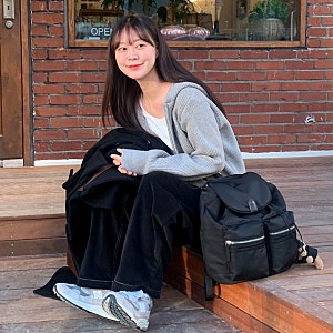 헤지스 퍼피백 나일론 여성 패딩 가방 백팩 추천!