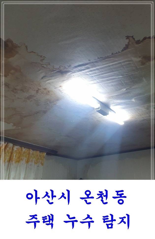  아산시 온천동 주택 누수탐지공사 누수배관수리 보일러난방배관누수 누수수리전문업체
